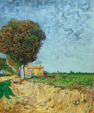 मकानों के साथ एवेन्यू में एवेन्यू द्वारा Vincent van Gogh