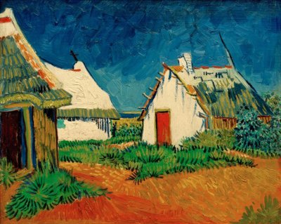 सेंटेस-मारीस में तीन सफेद झोपड़ियाँ द्वारा Vincent van Gogh