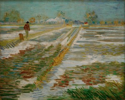 बर्फ के साथ लैंडस्केप द्वारा Vincent van Gogh