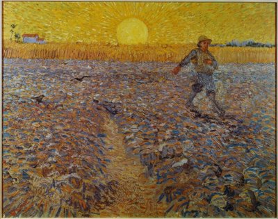 सूर्य की स्थापना में बोना द्वारा Vincent van Gogh
