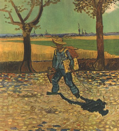 द पेंटर ऑन हिज वे टू वर्क, ऑर द रोड टू टार्स्कॉन, अगस्त 1888, 1947। द्वारा Vincent van Gogh