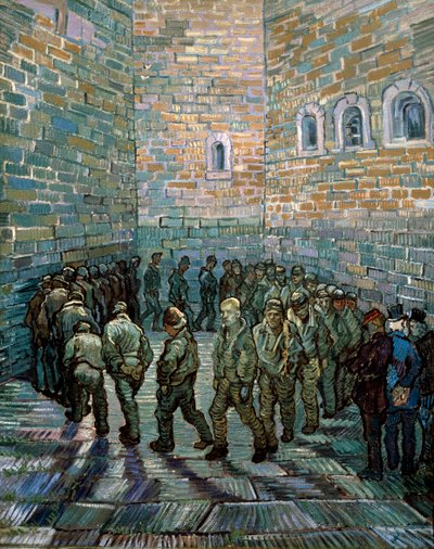 जेल कोर्टयार्ड, 1890। द्वारा Vincent van Gogh