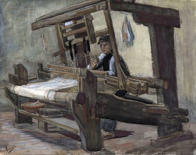 वीवर (टिसरैंड) पर गॉग, विंसेंट, वैन (1853-1890)। कलम, ब्रश, पानी के रंग का, कागज पर भारतीय स्याही, आकार: 35,7x45,1 द्वारा विन्सेंट वैन गॉग