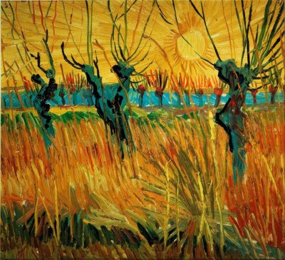 सूर्यास्त के समय विलो द्वारा Vincent van Gogh