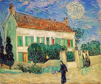 रात में व्हाइट हाउस द्वारा Vincent van Gogh