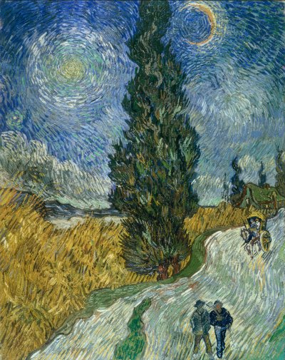 सरू आकाश के नीचे सरू पथ द्वारा Vincent van Gogh