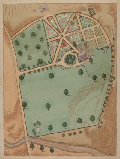 एलिजा जुमेल एस्टेट, सी. 1936। द्वारा वर्जीनिया रिचर्ड्स