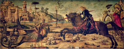 सेंट जॉर्ज किलिंग द ड्रैगन, 1502-07 द्वारा Vittore Carpaccio
