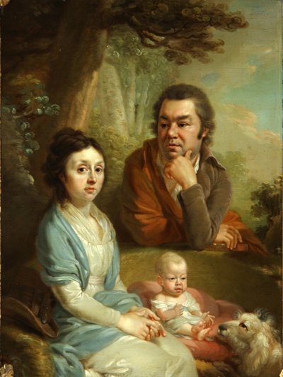 वासिली नेबोल्सिन, उनकी पत्नी एवोडिटिया और बाल, 1790 के दशक का चित्र द्वारा व्लादिमीर लुइच बोरोविकोवस्की