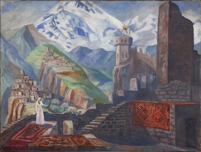 ए एलेक्जेंड्रोव द्वारा ओपेरा बेला के लिए स्टेज डिजाइन, 1946 द्वारा व्लादिमीर व्लादिमीरोविच दमित्रीयेव