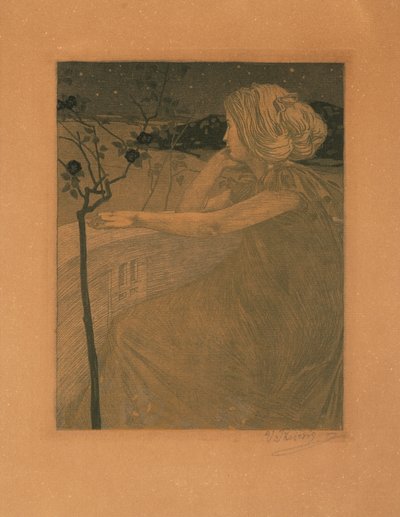 बालकनी पर ध्यान, 1899-1900। द्वारा वोजटेक प्रेसिग