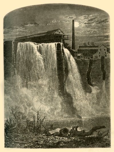 वेस्ट साइड, जेनेसी का ऊपरी जलप्रपात, 1874। द्वारा डब्ल्यूएच मोर्स