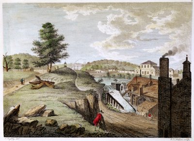 ग्रीनफील्ड ब्रास मिल, होलीवेल, फ्लिंसशायर, वेल्स, 1792 के पास द्वारा WC विल्सन