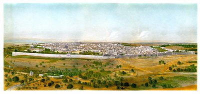 यरूशलेम का पैनोरमा, c1870। द्वारा डब्ल्यू। डिकेंस