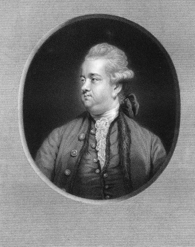 एडवर्ड गिबन, 18 वीं सदी के ब्रिटिश इतिहासकार, 1836। द्वारा डब्ल्यू। हॉल