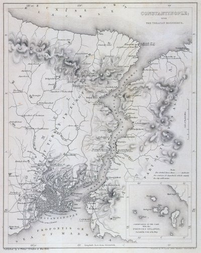 कॉन्स्टेंटिनोपल और बोस्फोरस, c.1850 द्वारा डब्ल्यू ह्यूजेस