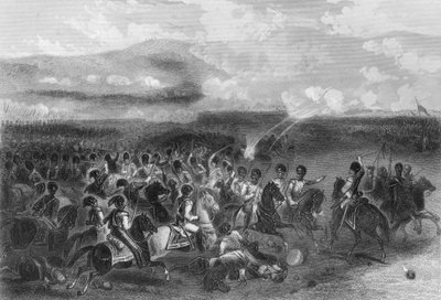 क्रीमियन युद्ध, 1854 1857 के दौरान बालाक्लाव की लड़ाई में भारी घुड़सवार सेना का आरोप। द्वारा डब्ल्यू। हुलैंड