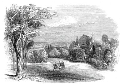 कोबर्ग के पास श्लॉस रोसेनौ - हिज रॉयल हाइनेस प्रिंस अल्बर्ट की ड्राइंग, 1845 से। द्वारा डब्ल्यूजे लिंटन
