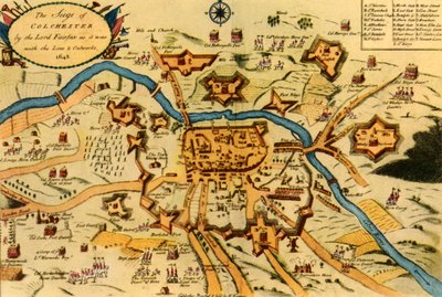 संसद बलों द्वारा कोलचेस्टर की घेराबंदी..., 1648, 1944। द्वारा डब्ल्यू कीमर