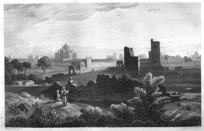 हुमायूँ, दिल्ली, भारत का मकबरा, c1860। द्वारा डब्ल्यू मिलर