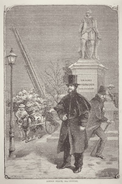 1850 के लंदन पुलिसकर्मी (उत्कीर्णन) द्वारा डब्ल्यूआर (बाद में) वुड्स