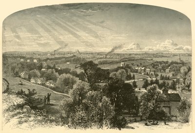 बोस्टन, माउंट बॉडॉइन से, 1874। द्वारा डब्ल्यू रॉबर्ट्स