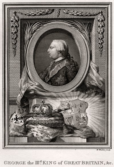 जॉर्ज III, ग्रेट ब्रिटेन के राजा, 1777 द्वारा डब्ल्यू। वाकर
