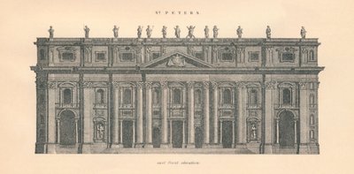 सेंट पीटर्स - ईस्ट फ्रंट एलिवेशन, 1889। द्वारा डब्ल्यू और एके जॉनसन