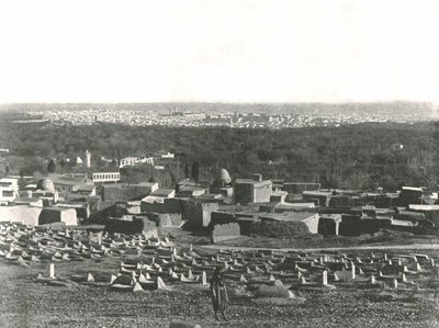 सुलह, दमिश्क, ओटोमन सीरिया से 1895 में सिटी पैनोरमा। द्वारा डब्ल्यू एंड एस लिमिटेड