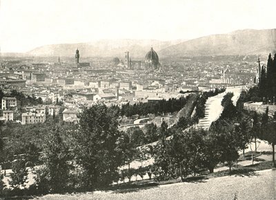 इटली के फ्लोरेंस शहर का पैनोरमा, 1895। द्वारा डब्ल्यू एंड एस लिमिटेड