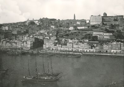 1895 में पुर्तगाल के ओपोर्टो शहर का पैनोरमा। द्वारा डब्ल्यू एंड एस लिमिटेड