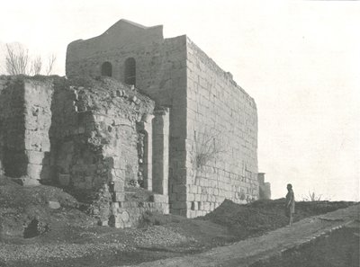 टॉवर जहां से सेंट पॉल एक टोकरी में उतरा, दमिश्क, ओटोमन सीरिया, 1895। द्वारा डब्ल्यू एंड एस लिमिटेड