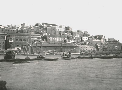 समुद्र, जाफा, फिलिस्तीन, 1895 से देखें। द्वारा डब्ल्यू एंड एस लिमिटेड