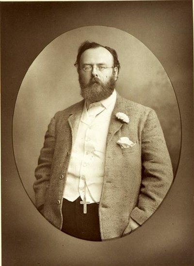 रॉबर्ट बुकानन का पोर्ट्रेट (1841-1901) (बी/डब्ल्यू फोटो) द्वारा वालरी रेज़्यूस्की
