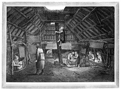 ओनोलाश्का में एक घर के अंदर, c1776-1779। द्वारा वॉकर