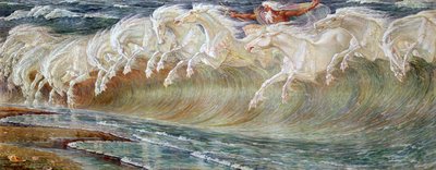 नेप्च्यून के घोड़े, 1892 द्वारा Walter Crane