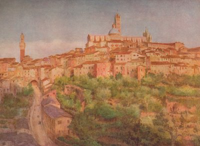सिएना: ए टाउन ऑन ए हिल, c1900 1913 द्वारा वाल्टर फ्रेडरिक रूफ टाइंडेल