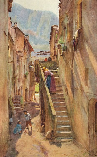 विकोलो डेल पोंटे, विला नुओवा डि अलेंगा, सी 1910, 1912 द्वारा वाल्टर फ्रेडरिक रूफ टाइंडेल