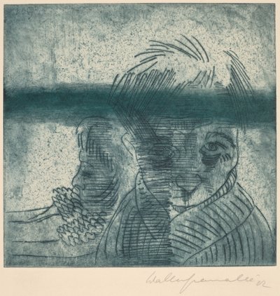 द कपल, सेल्फ-पोर्ट्रेट विद वाइफ द कपल, सेल्फ-पोर्ट्रेट विद वाइफ, 1922। द्वारा वाल्टर ग्रैमैट