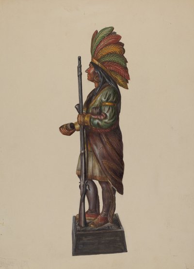 सिगार स्टोर इंडियन, सी. 1936. द्वारा वाल्टर होचस्ट्रैसर