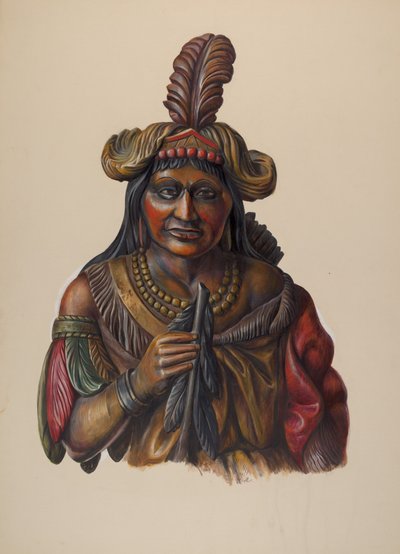 सिगार स्टोर इंडियन, सी. 1937. द्वारा वाल्टर होचस्ट्रैसर