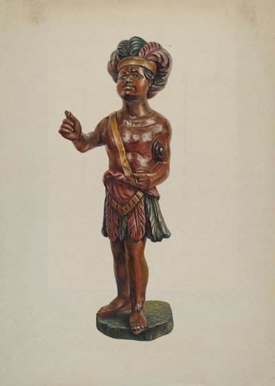 सिगार स्टोर इंडियन, सी. 1940. द्वारा वाल्टर होचस्ट्रैसर