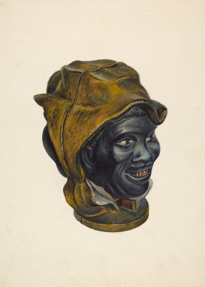 टॉय बैंक: नीग्रो बॉय हेड, c. 1939. द्वारा वाल्टर होचस्ट्रैसर