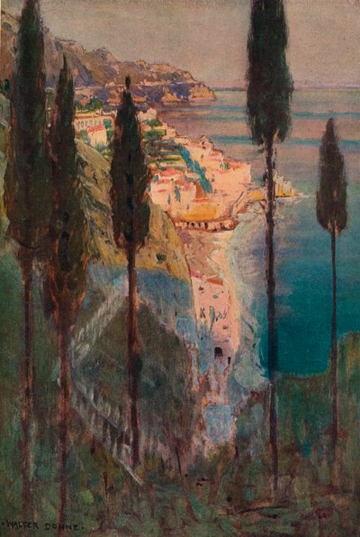 इवनिंग शैडो, अमाल्फी, c1887-1906, 1906-7 द्वारा वाल्टर जे डोने