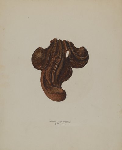 सजावटी लोहे का पत्ता, 1938। द्वारा वाल्टर प्रीफके