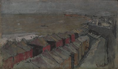 बाथिंग हट्स, डाईपे, c.1890 (पैनल पर तेल) द्वारा वाल्टर रिचर्ड सिकर्ट