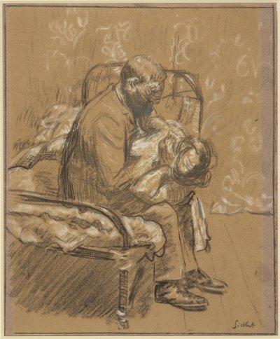 अनुनय, c.1908 (कागज पर चाक) द्वारा वाल्टर रिचर्ड सिकर्ट