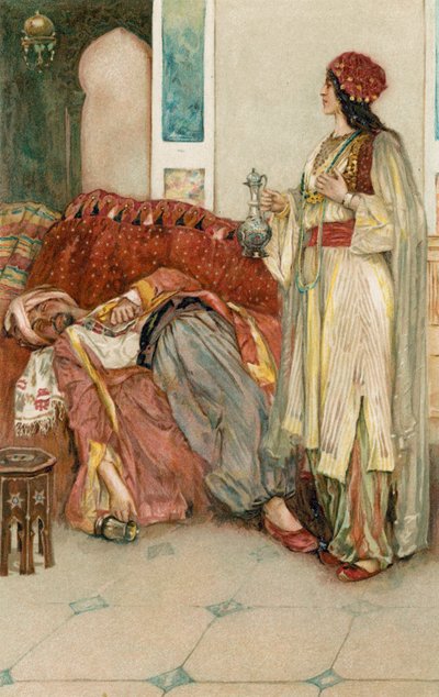 द अरेबियन नाइट्स: द स्टोरी ऑफ़ अलादीन द्वारा Walter Stanley Paget