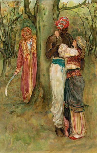 द अरेबियन नाइट्स: द स्टोरी ऑफ द फिशमैन द्वारा Walter Stanley Paget