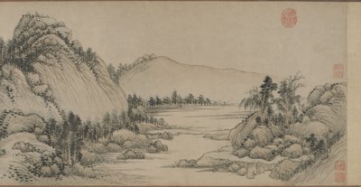 हुआंग गोंगवांग, किंग राजवंश, 1672 (कागज पर स्याही और रंग) के बाद फुचुन पर्वत में रहने वाले द्वारा वांग हुई